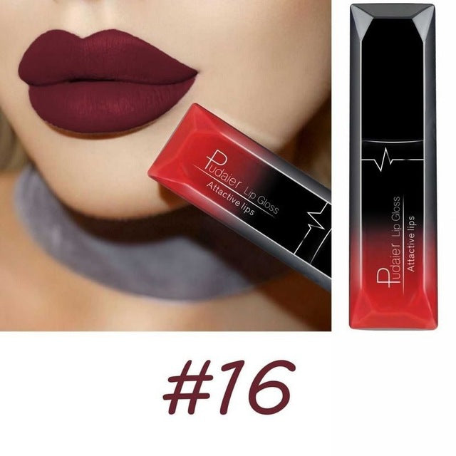 Long - lasting Waterproof Matte Lipstick with 21 Color Options