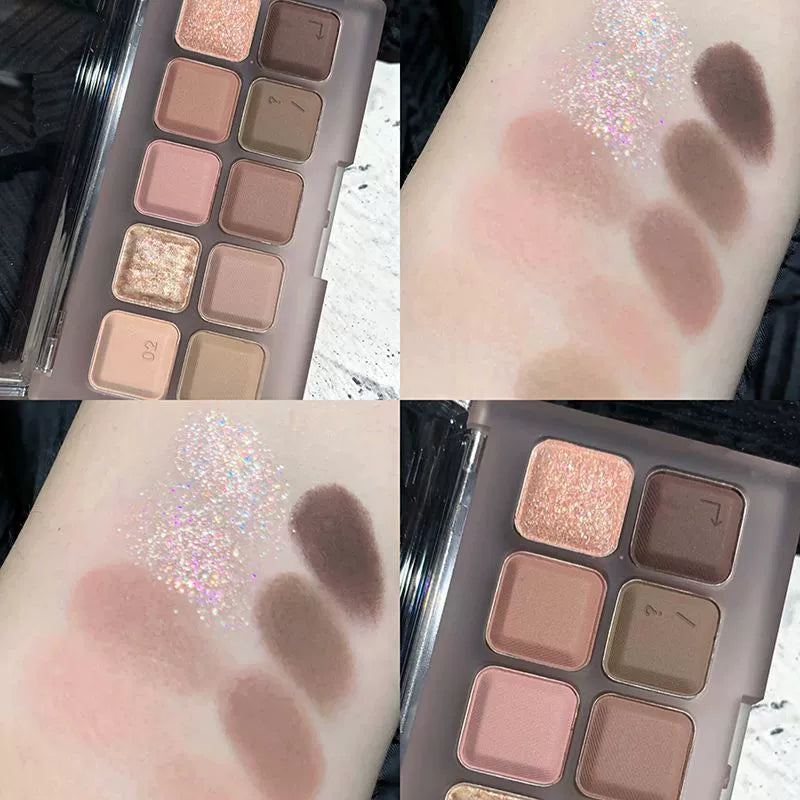 Top-Selling and Popular Eye Shadow Palette - Anti-Swelling, Smear-Proof, Waterproof Makeup with Smoked, Shimmering, Shiny Crystal and Matte Powders, Portable Design