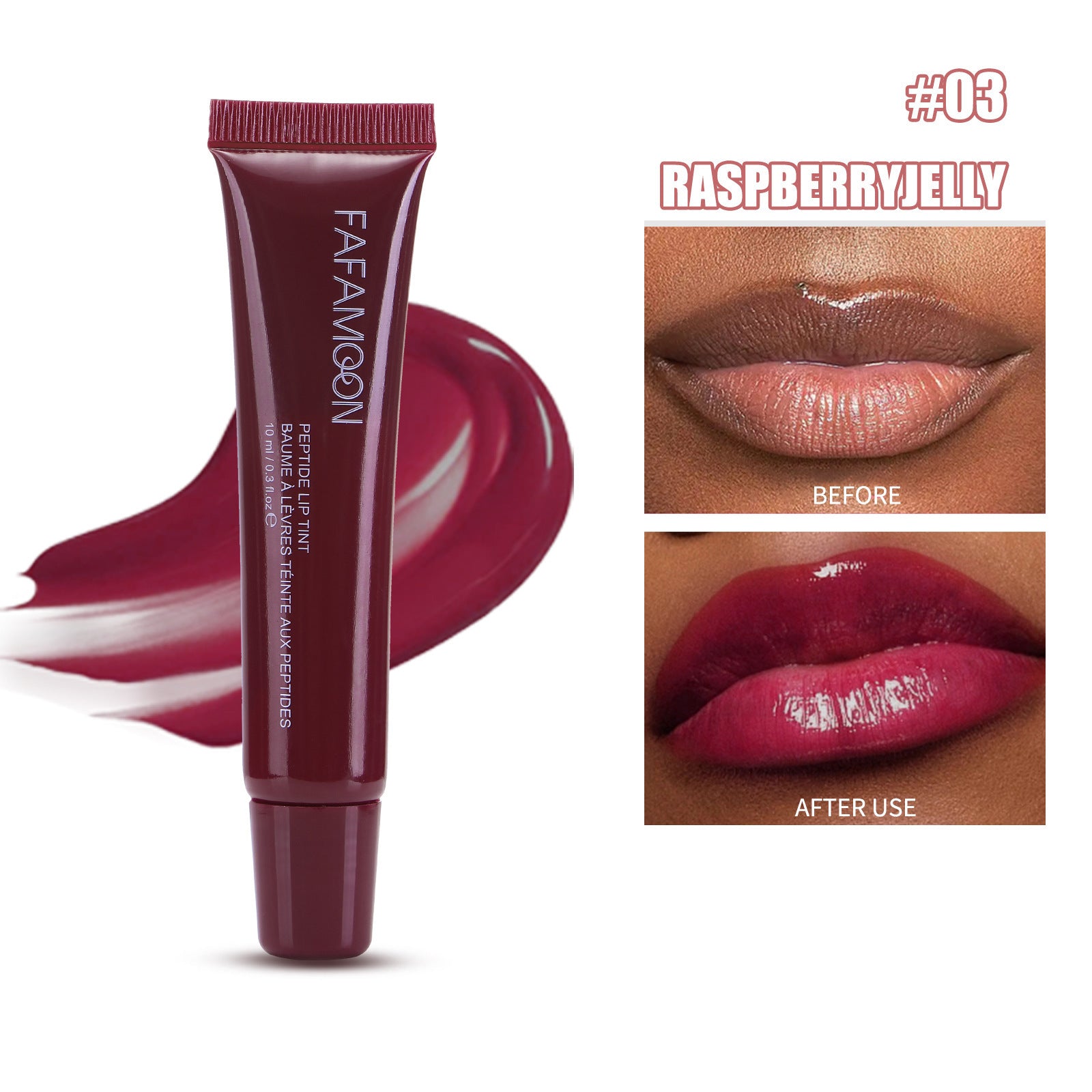 Waterproof and Long - Lasting Glossy Lip Glaze: Korean - Style Liquid Lipstick with a Mirror - like Finish in Tea Red, Ideal for Doodle Lip Makeup