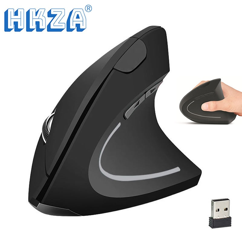 HKZA 1600 DPI Wireless Vertical Ergonomic Gaming Mouse for PC, Laptop, Office & Home