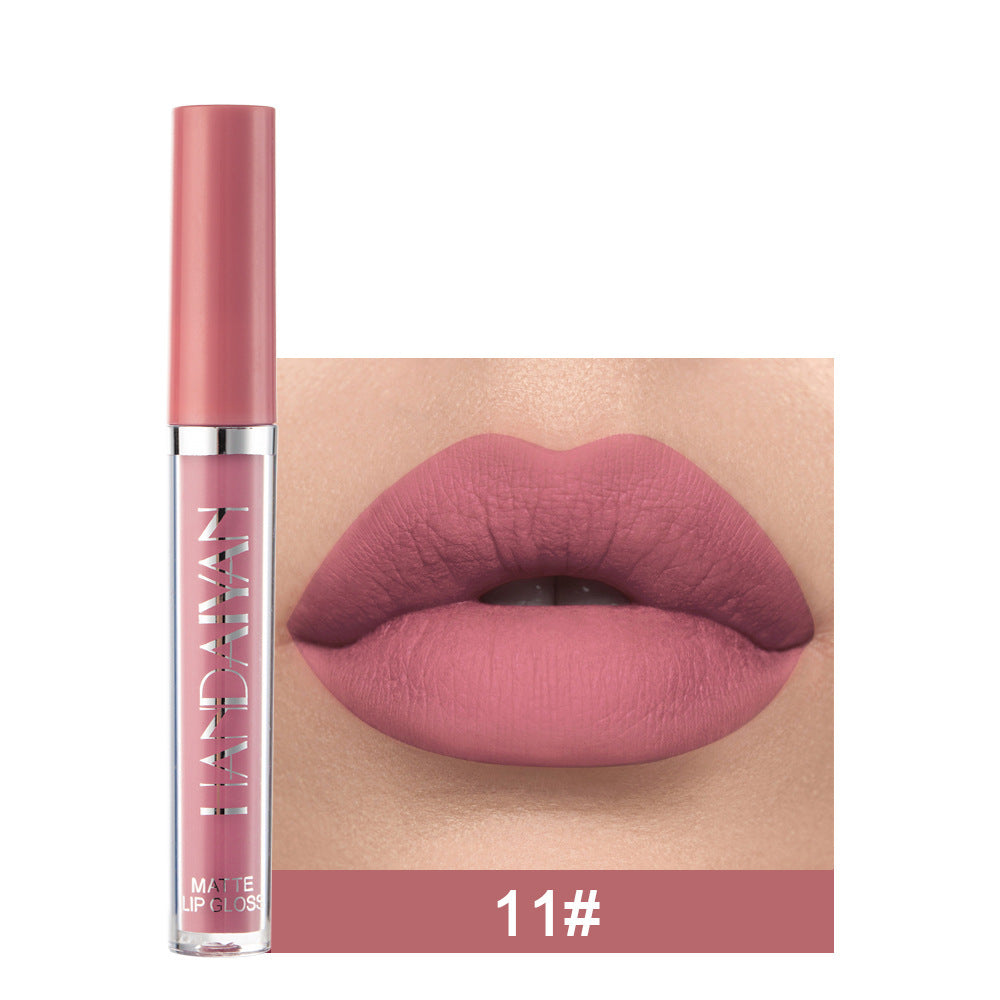 Matte Liquid Non - fading Non - stick Cup - shaped Lip Gloss, a Type of Liquid Lipstick