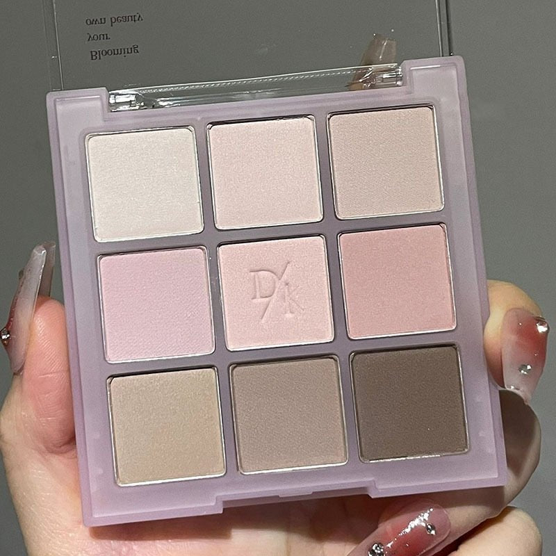 MOONBIFFY 9 - Color Long - Lasting Shimmer Matte Eyeshadow Palette for Korean - Style Makeup