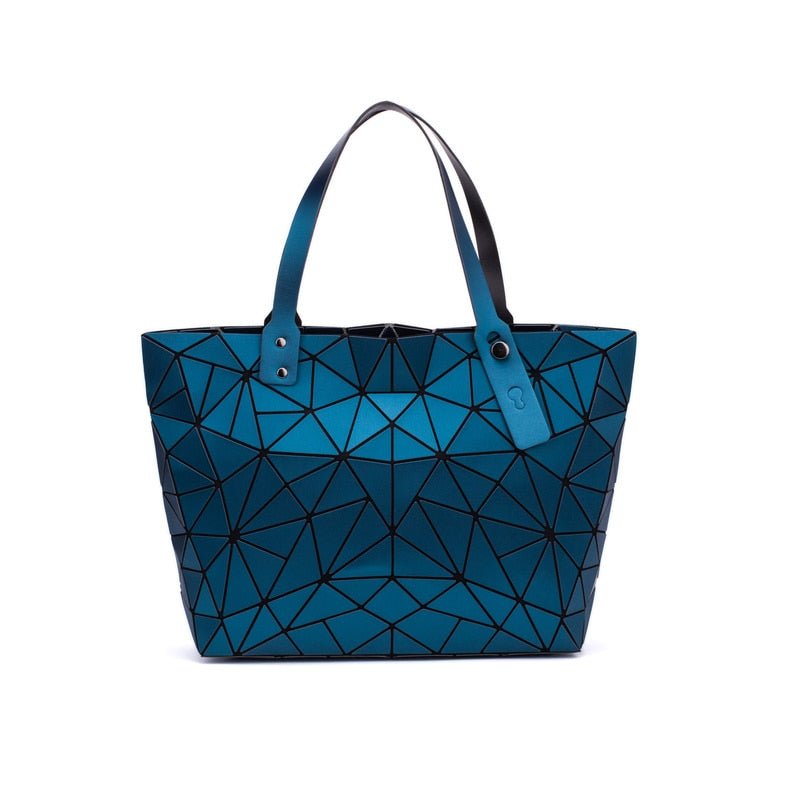 DIOMO Fashionable PU Leather Geometric Design Tote Handbag for Women