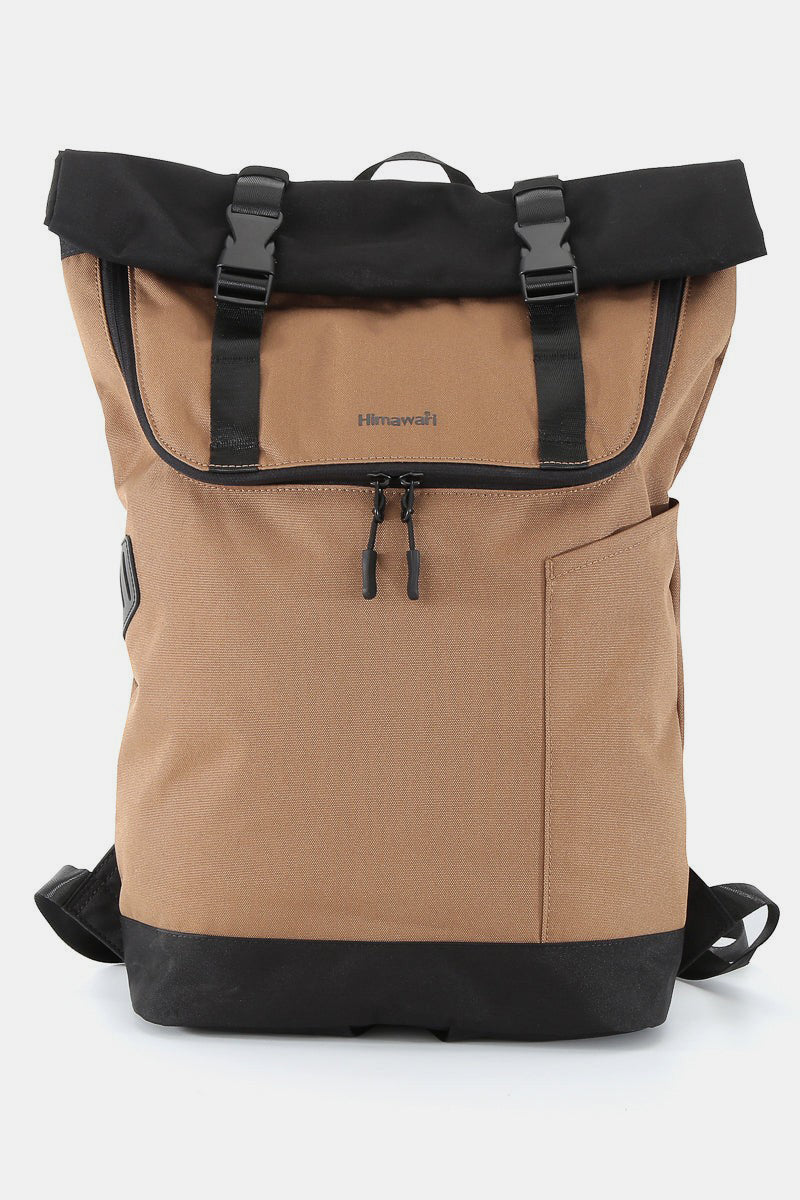 Stylish Himawari Waterproof Canvas Backpack with Contrasting Colors