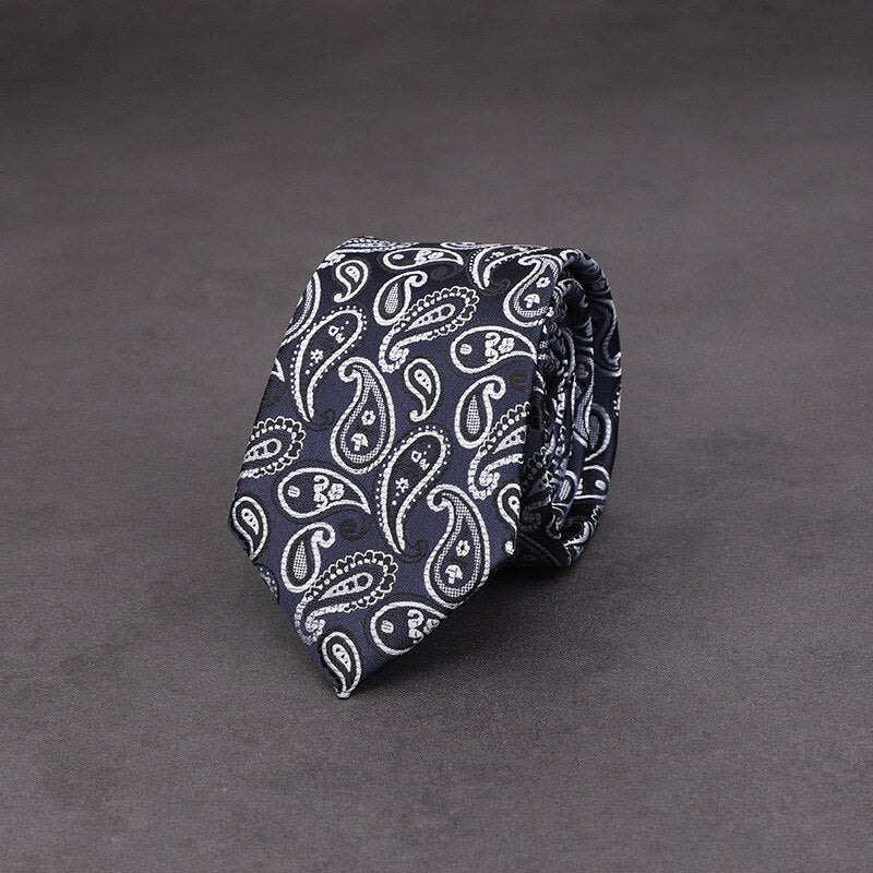 Adult Men's 7cm Paisley Pattern Silk-Polyester Formal Necktie