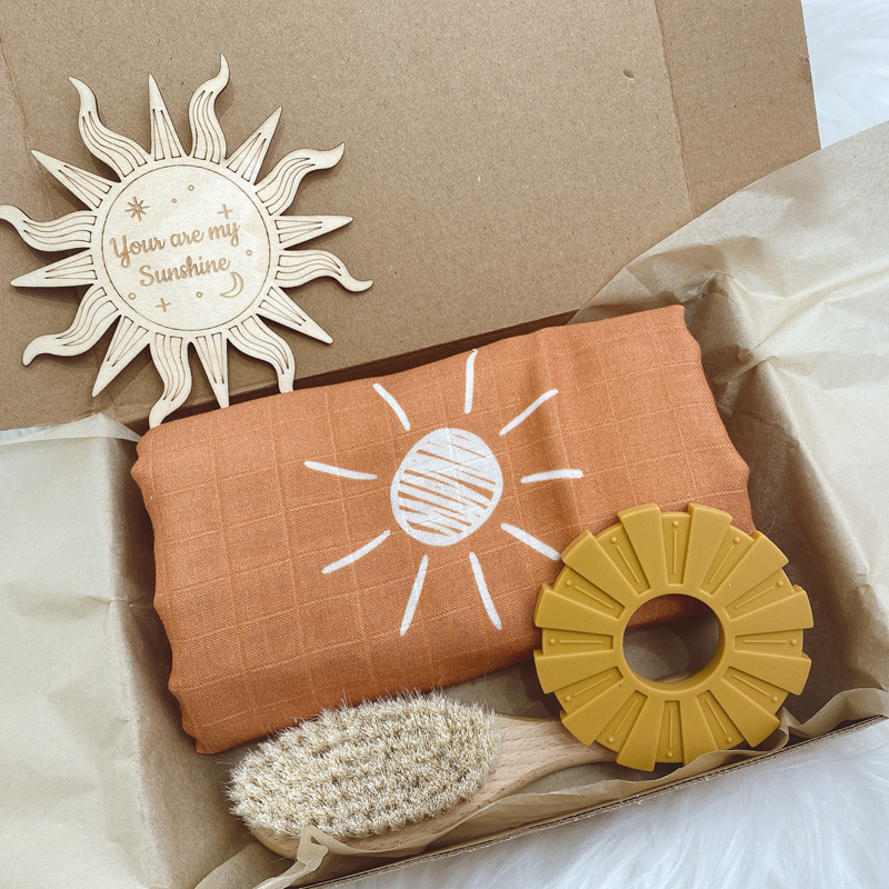 Adorable All - Over Print Multicolor Bohemian Baby Blanket Set