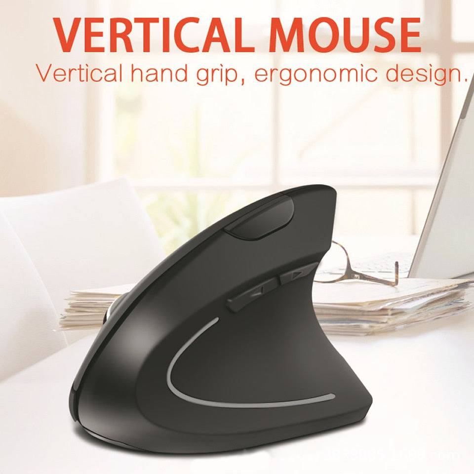HKZA 1600 DPI Wireless Vertical Ergonomic Gaming Mouse for PC, Laptop, Office & Home