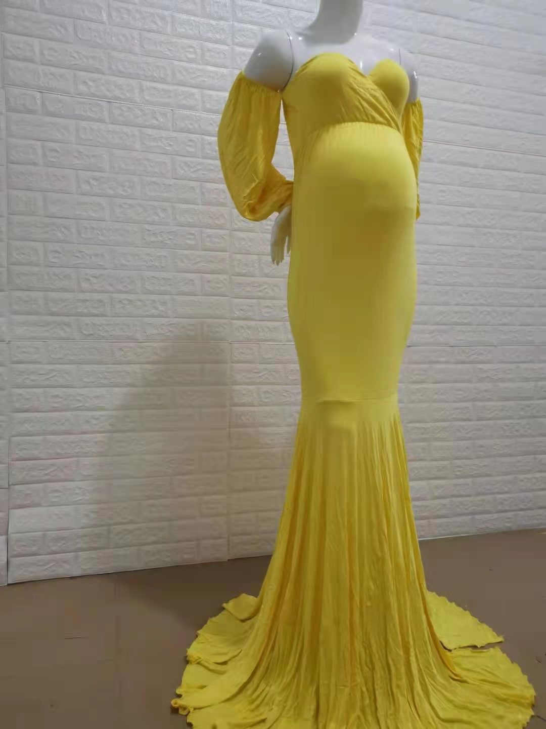 Silk and Cotton Maternity Gown Ideal for Pregnancy Photoshoots