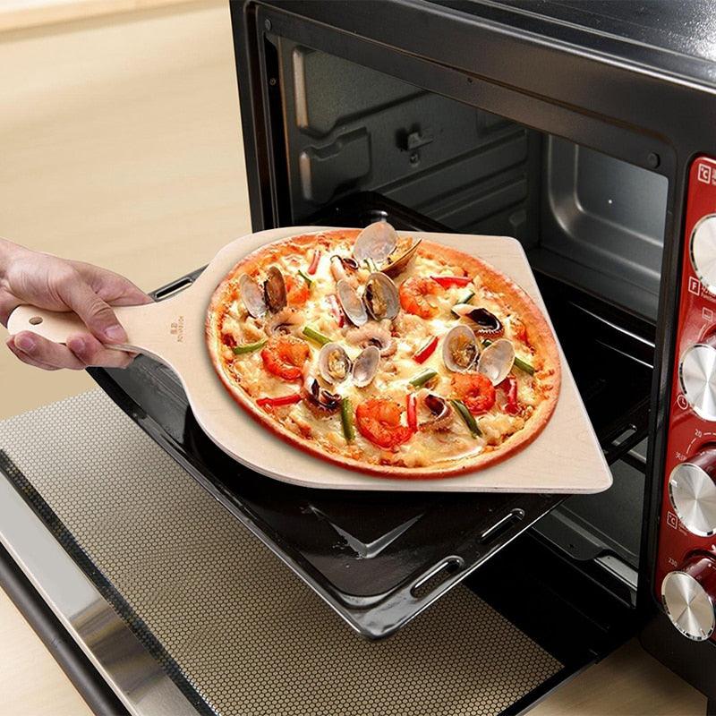 Eco-Friendly Wooden Pizza Peel Spatula - Essential Pizza Tools for Baking, Serving, and Pastry in the Kitchen