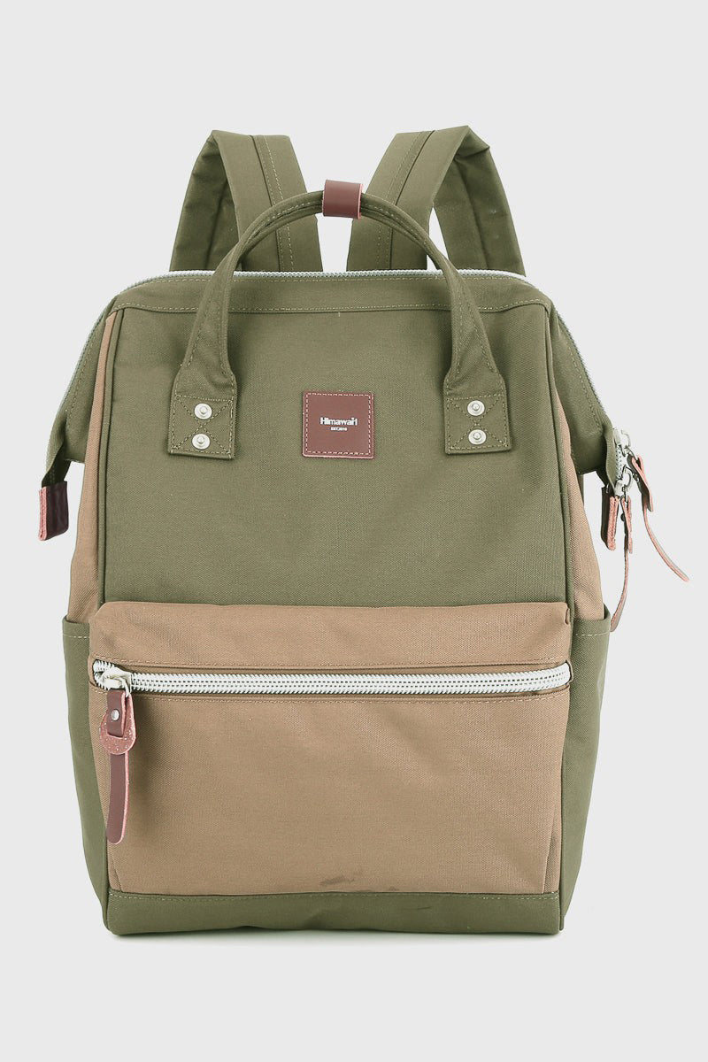 Himawari Large Eco - friendly Water - Resistant Canvas Backpack with Handy Side Pockets