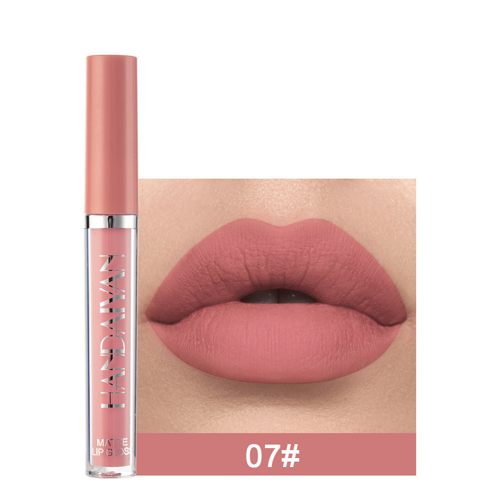 Matte Liquid Non - fading Non - stick Cup - shaped Lip Gloss, a Type of Liquid Lipstick