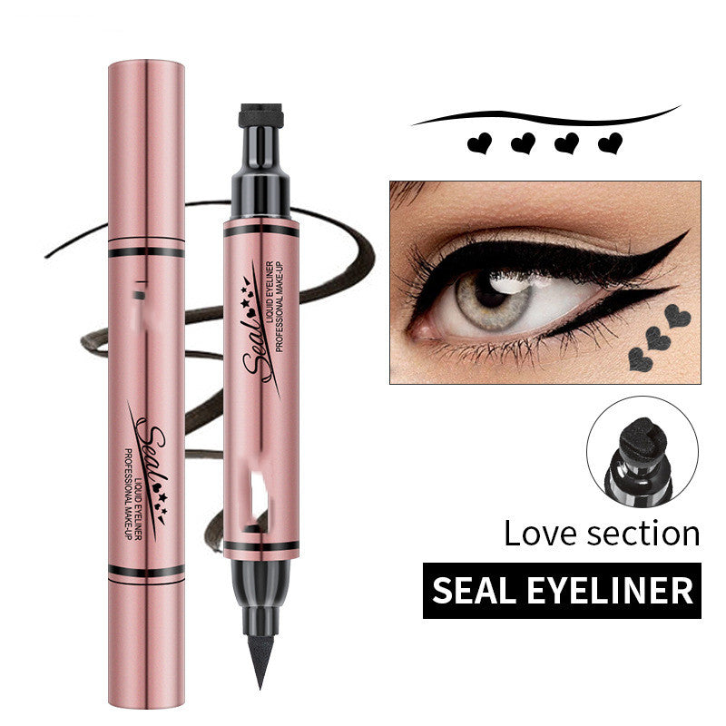 Double-ended Waterproof and Oil-resistant Liquid Eyeliner with Anti-smudge and Non-fading Features