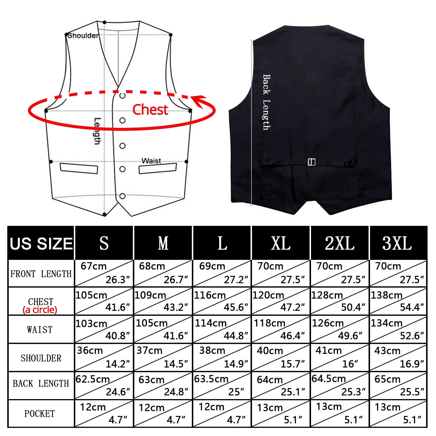 Hi-Tie Men's 4-Piece Luxury Silk Vest, Tie, Handkerchief & Cufflinks Set
