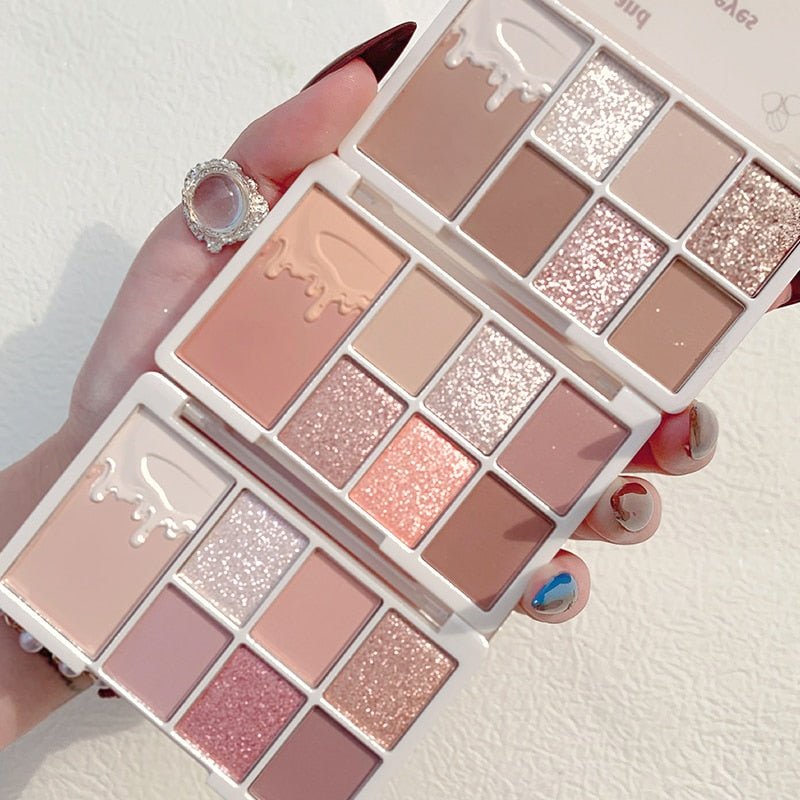 Xixi Glittery 7 - Color Eyeshadow Palette with Matte and Shimmer Finishes for Long - Lasting, Waterproof, and Eye - Brightening Makeup Cosmetics