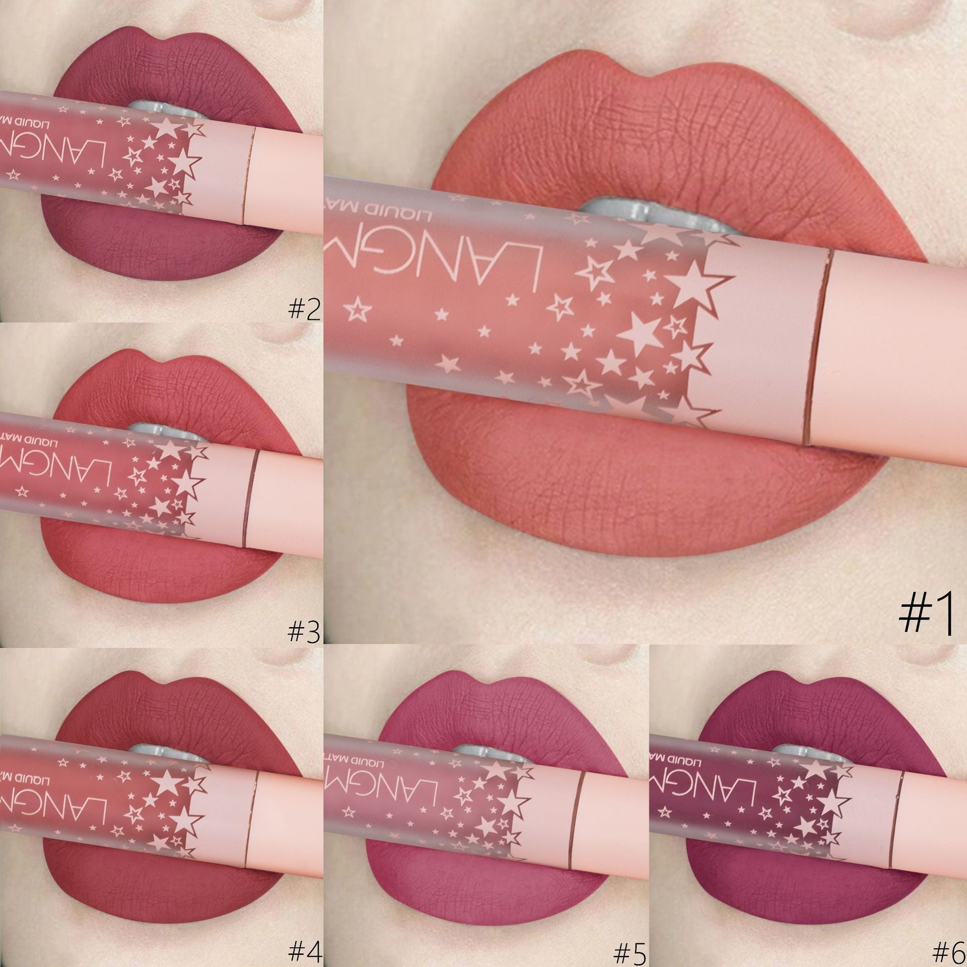Non-Stick and Non-Fading Matte Lip Gloss Set with 12 Colors