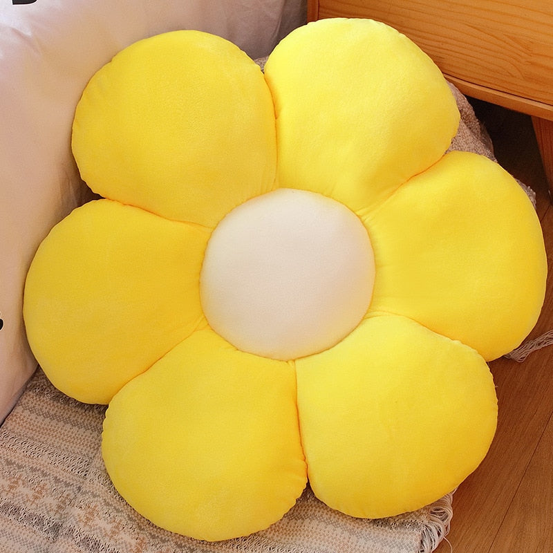 Soft Furry Plush Peach Blossom-Shaped Pillow for Baby Home Decor