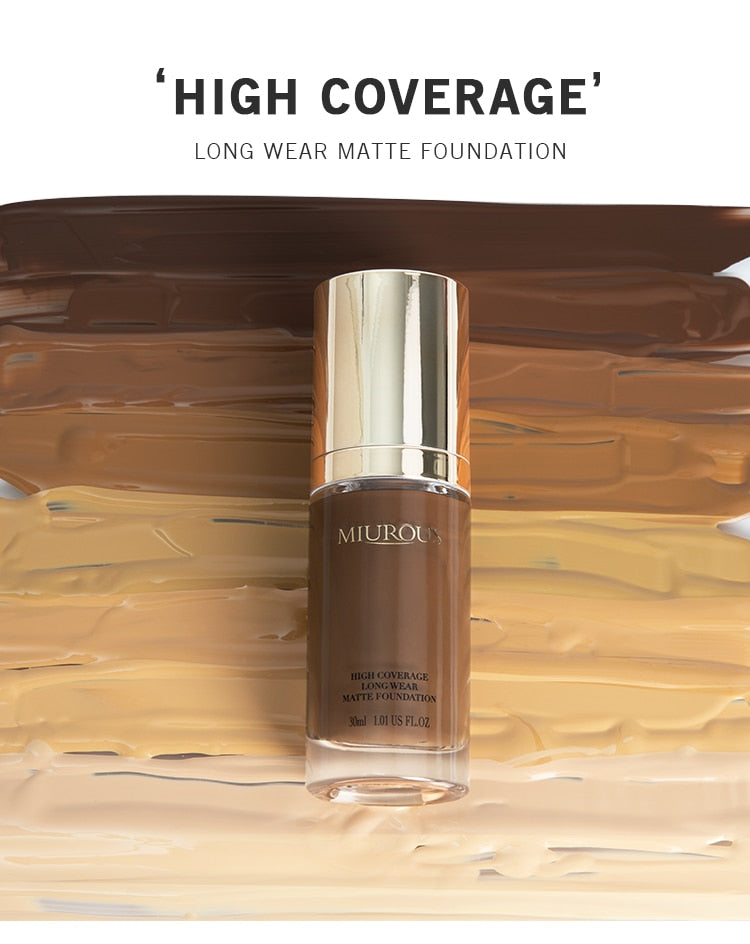 Popularly Sold High-Coverage, Long-Lasting Matte Foundation with 10 Natural Shades for a Perfect Matte Finish