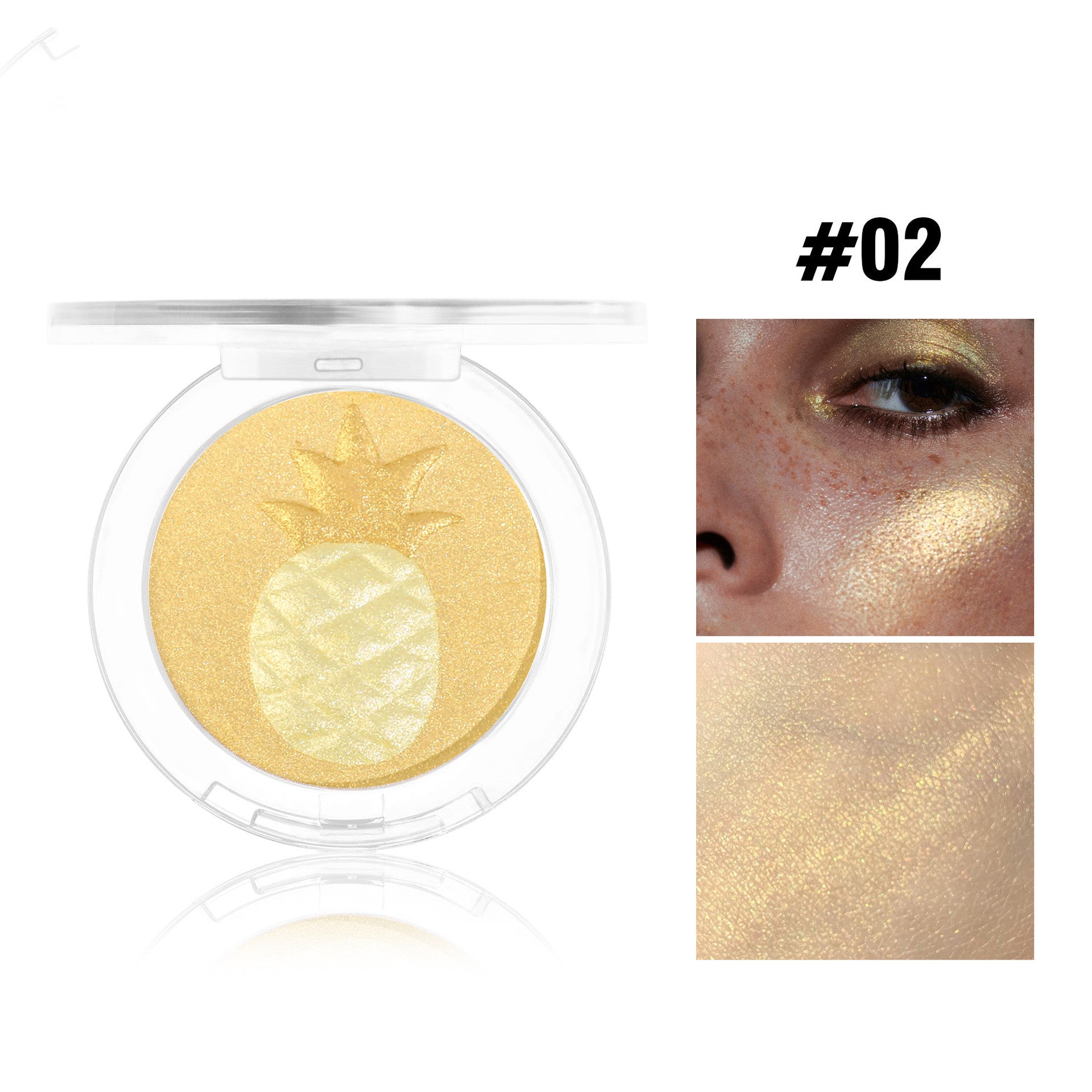 Fruit-themed Highlighting Shading Powder with Diamond-like Brightening Glitter Effect