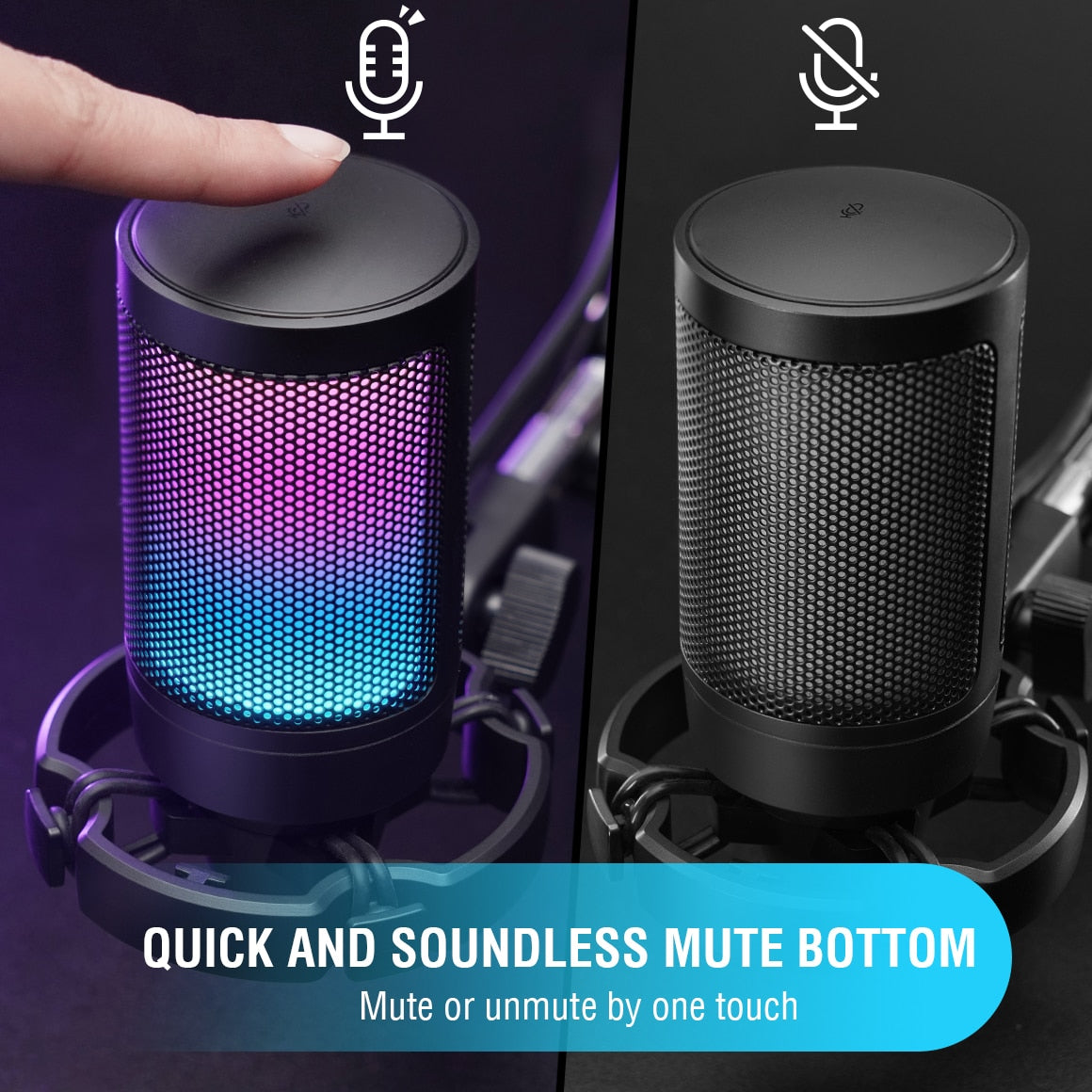 FIFINE A6V Condenser USB Microphone Kit with Pop Filter for Gaming & Streaming on PC/MAC