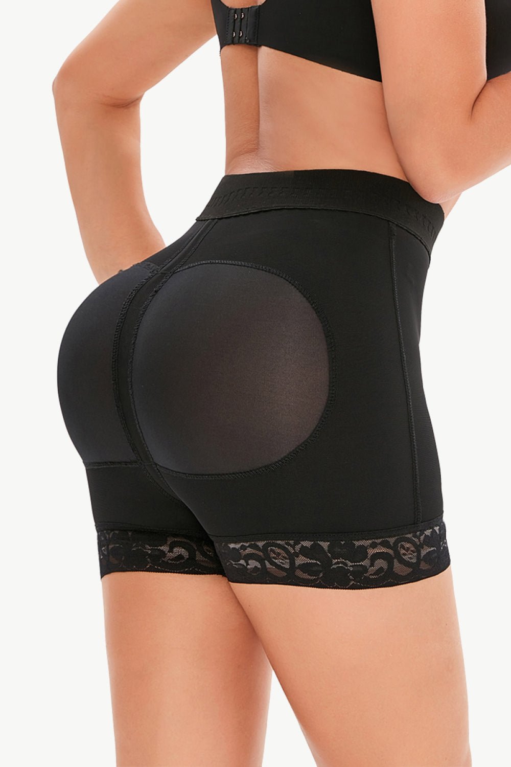Full-Size Lace-Trimmed Pull-On Shaping Shorts for a Sexy Look