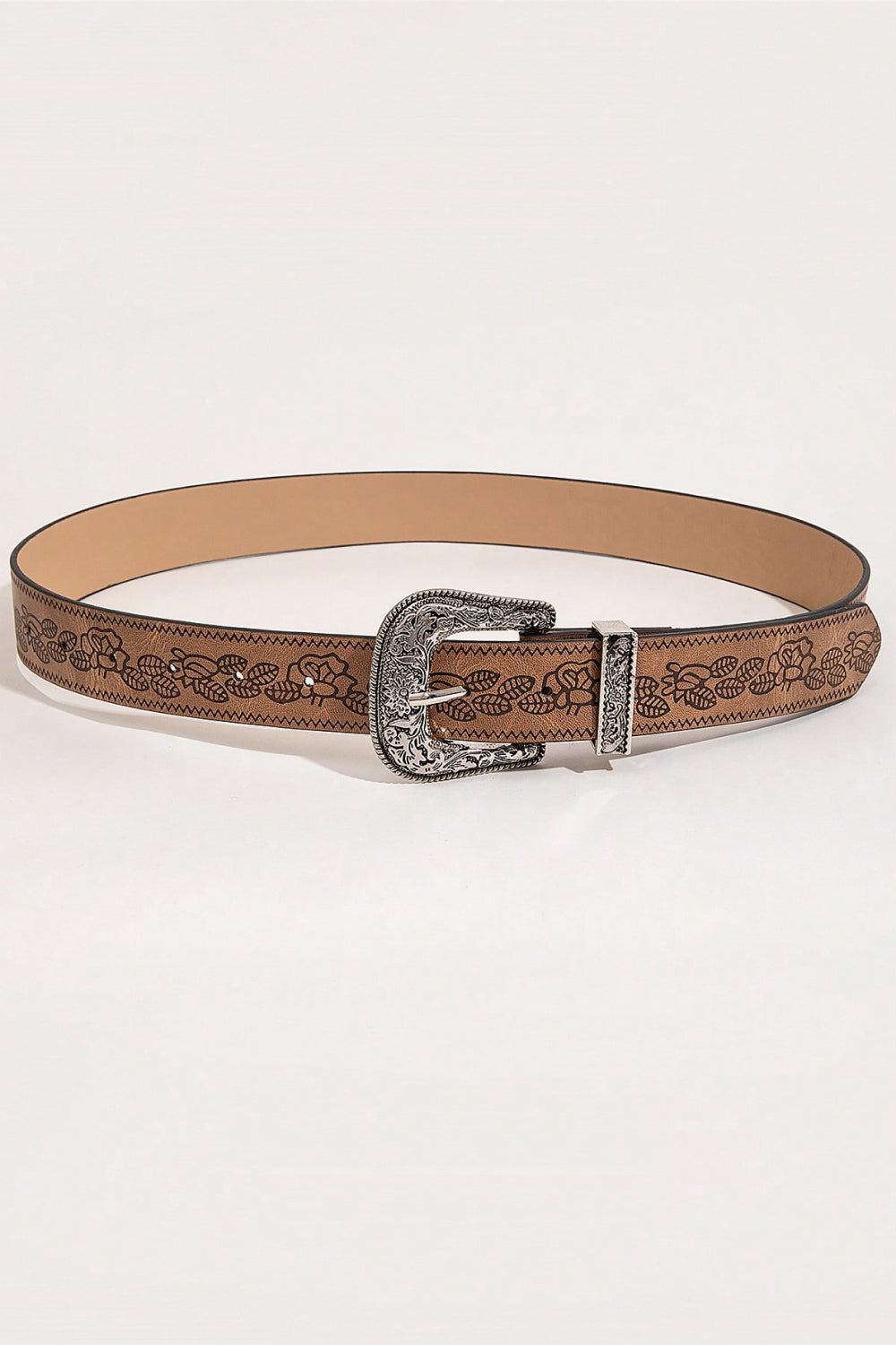 Exquisite Floral Design PU Leather Fashion Belt