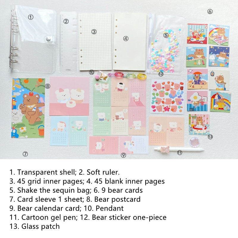 Transparent Loose - leaf Hand Book Gift Box for Girls