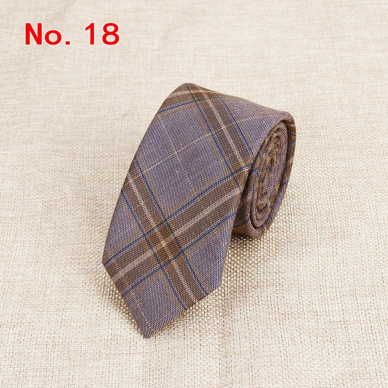 Stylish Men's Colorful Narrow Plaid Neckties Made of Cotton