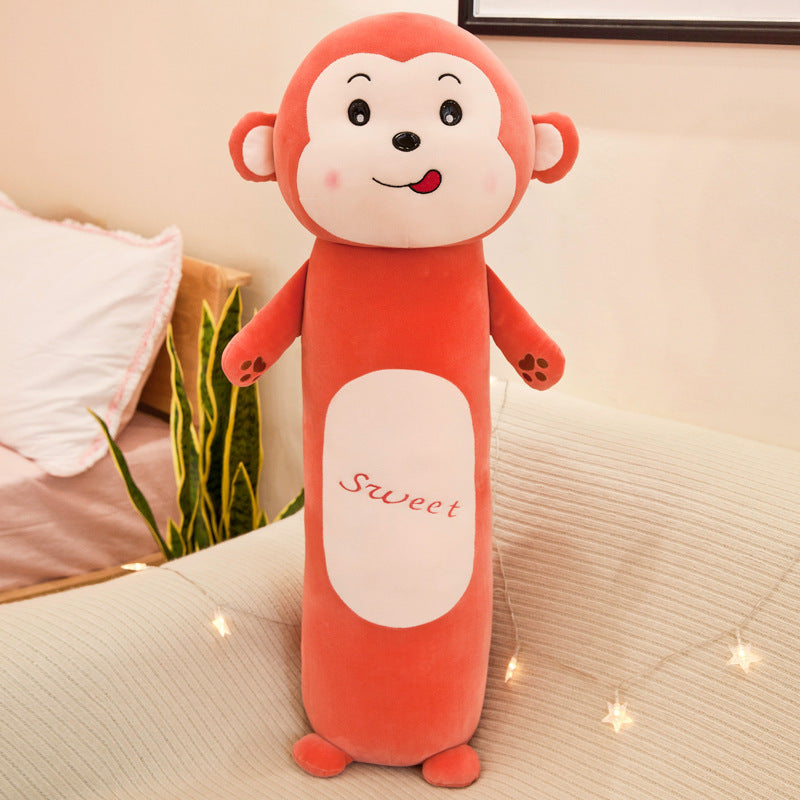 Soft Long Cylindrical Plush Toy Pillow in Multiple Animal Designs