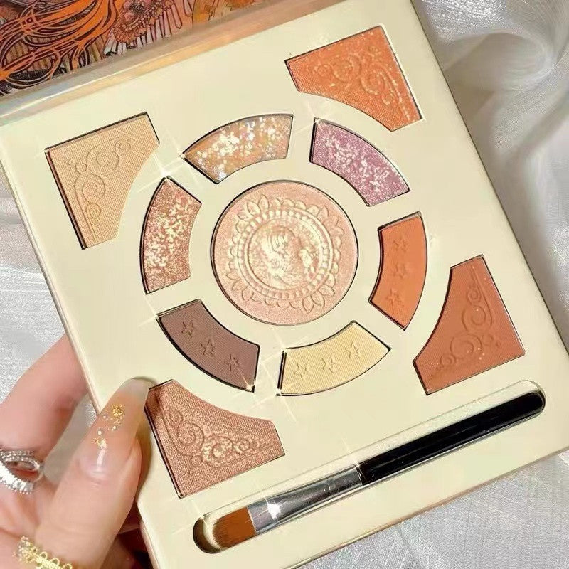 Goddess 11 - Color Glitter and Pearl Waterproof Eyeshadow and Blush Palette for Makeup Enthusiasts