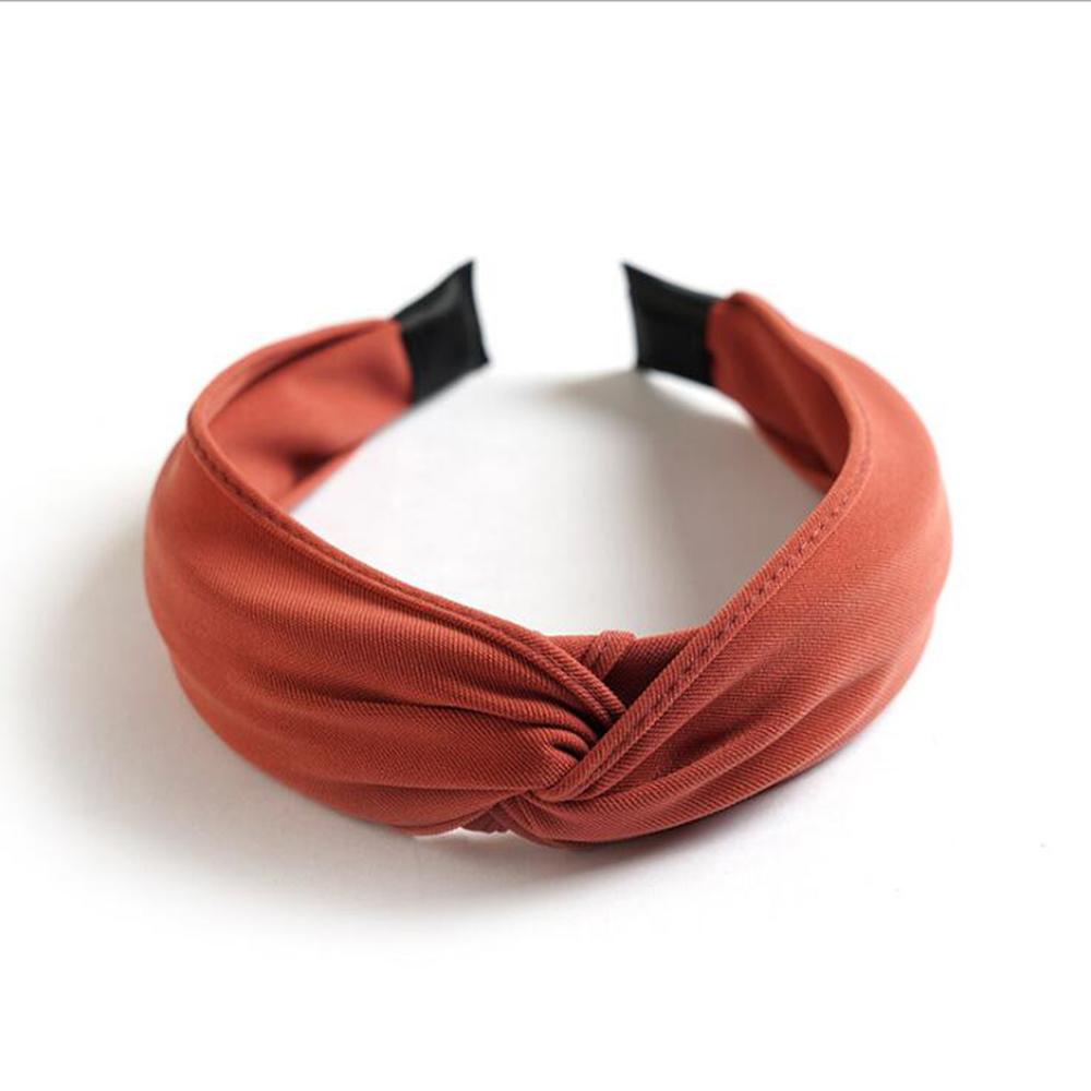 Stylish Women's Solid Polyester Hairband - Classic Hair Accessory for Girls