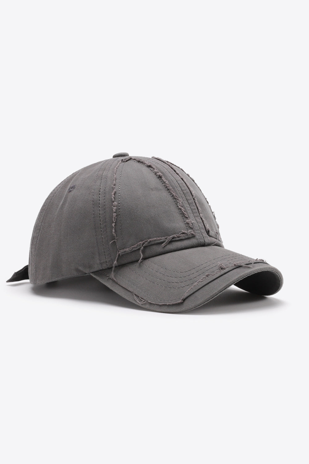 Fashionable Distressed Style Adjustable Cotton Baseball Cap for Everyday Wear