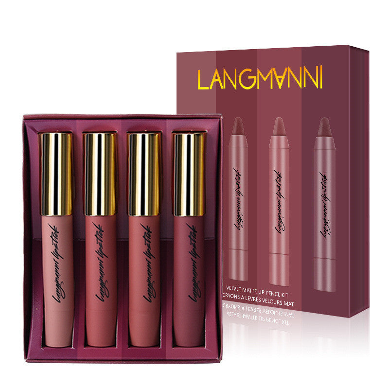 Matte and Moisturizing Lipstick Pen Four - Piece Lipstick Set