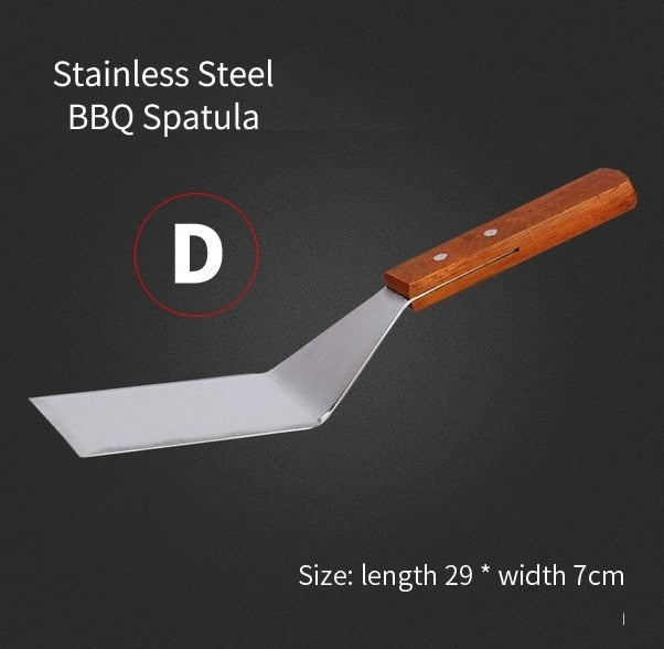 Leeseph Stainless Steel Dough Cutter, Steak Shovel & Pizza Salad Scraper - Kitchen Baking Tools