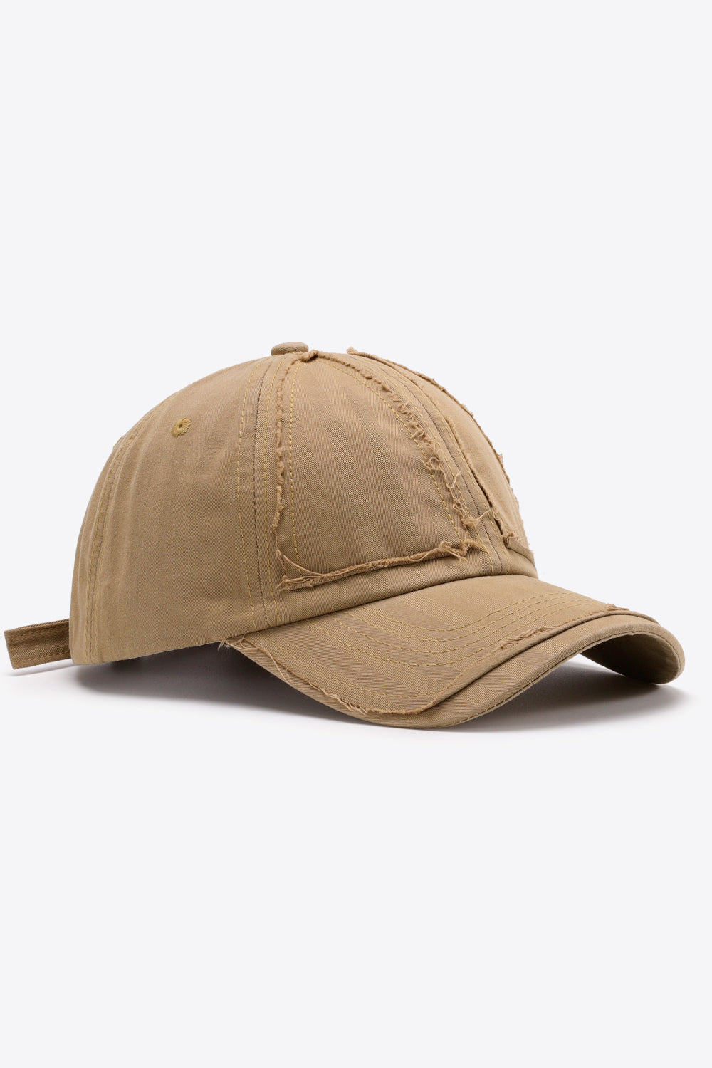 Fashionable Distressed Style Adjustable Cotton Baseball Cap for Everyday Wear