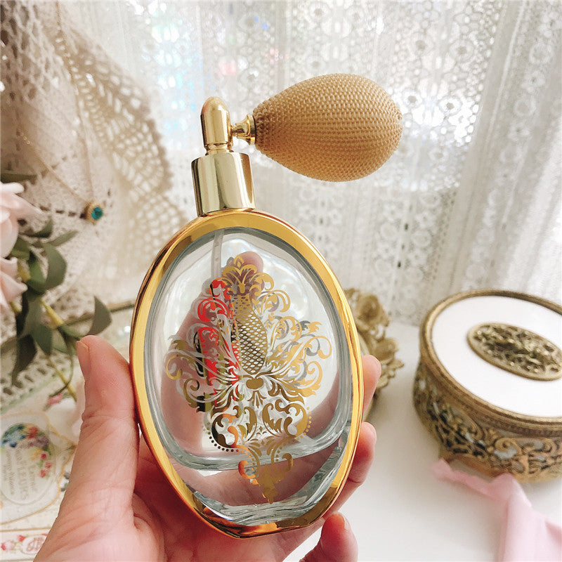 French-Style Gold-Plated Air Bag Design Perfume Spray Bottle