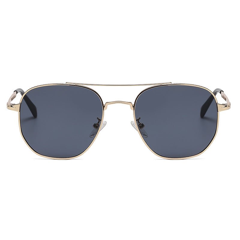 Trendy Retro Men's Double - Beam All - Metal Rim UV - Protecting Sunglasses