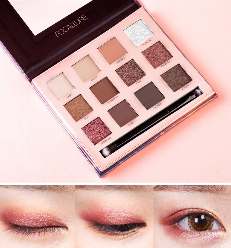Focallure Glamorous 12 - Color Shining Eyeshadow Palette for Stunning Makeup