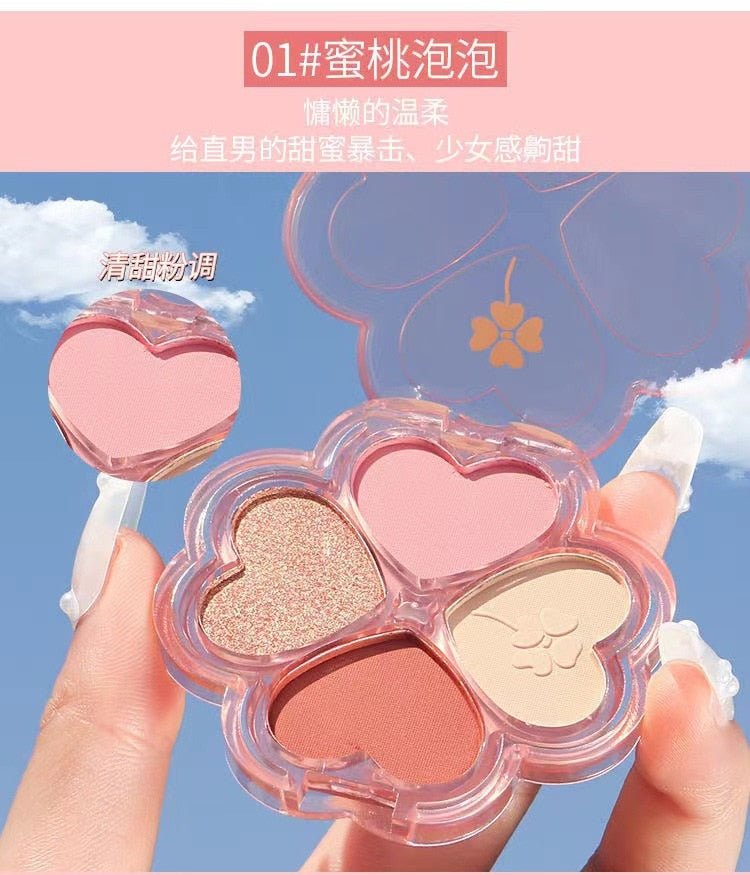 Lucky Clover Beginner-Friendly Eyeshadow Palette with Pearlescent and Matte Finishes for Daily Natural Nude and Long-Lasting Eye Makeup