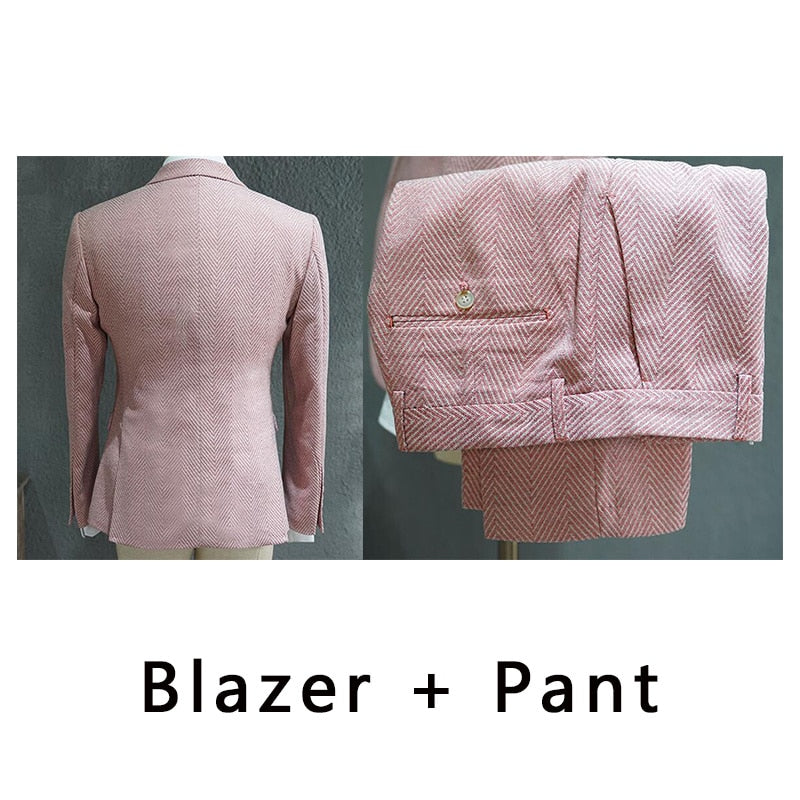 Stylish Men's Three-Piece British-Inspired Formal Suit for Business and Special Occasions