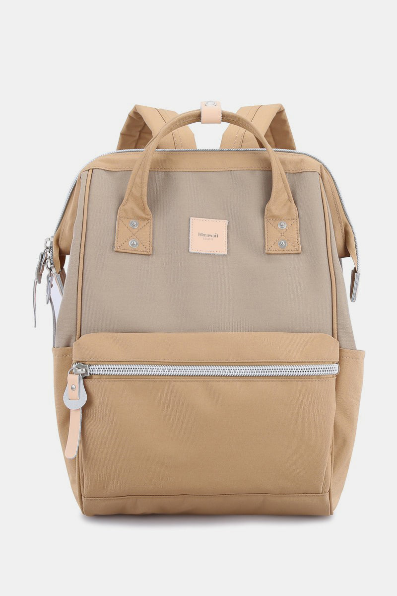 Himawari Large Eco - friendly Water - Resistant Canvas Backpack with Handy Side Pockets