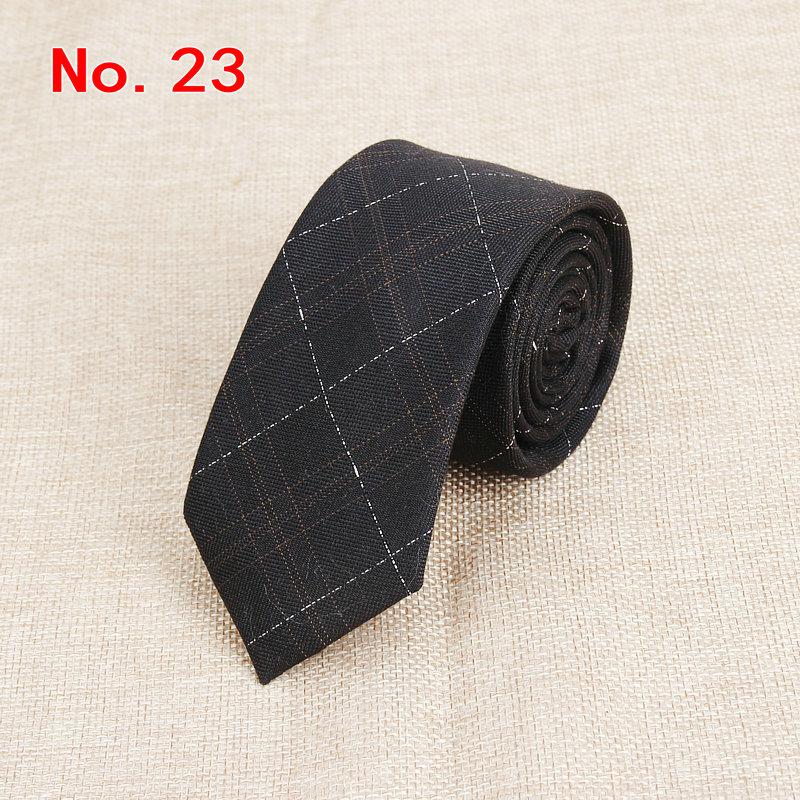 Stylish Men's Colorful Narrow Plaid Neckties Made of Cotton