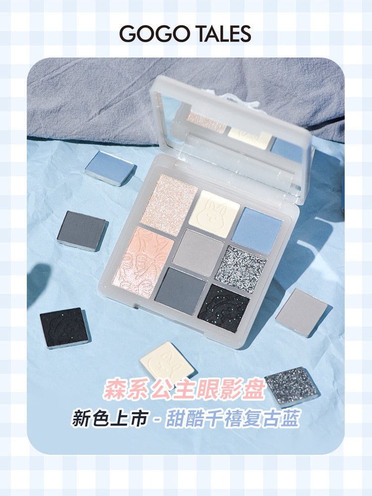 Gogotales Mori Princess 8 - Color Eyeshadow Palette: Shimmer, Matte & Glitter Makeup