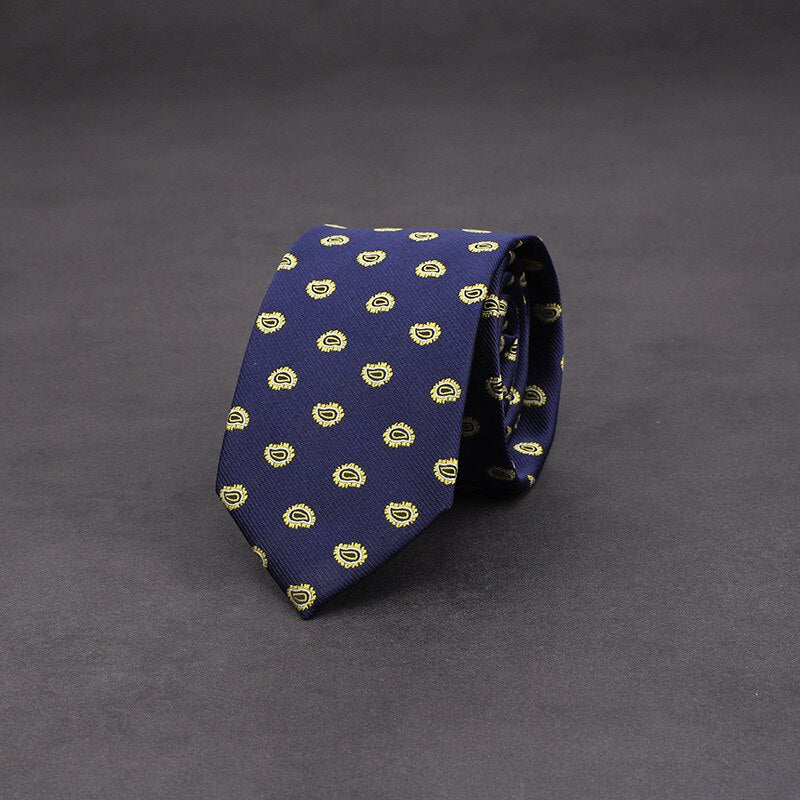 Adult Men's 7cm Paisley Pattern Silk-Polyester Formal Necktie