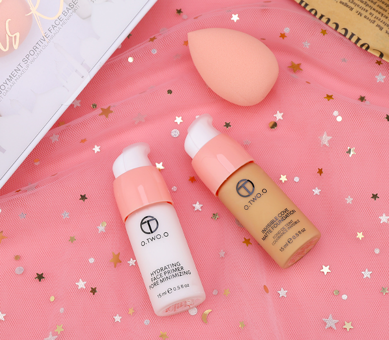 Invisible Pore Moisturizing Makeup Primer and Concealer Liquid Foundation Makeup Set