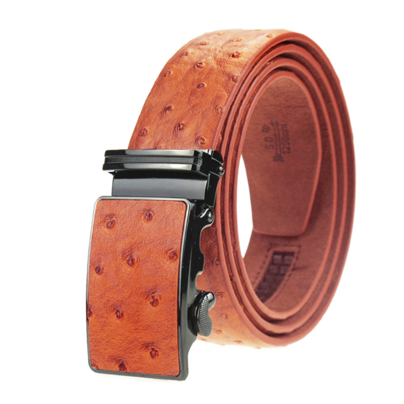 Men's Stylish Automatic Alloy Buckle Two - layer Cowhide Belt
