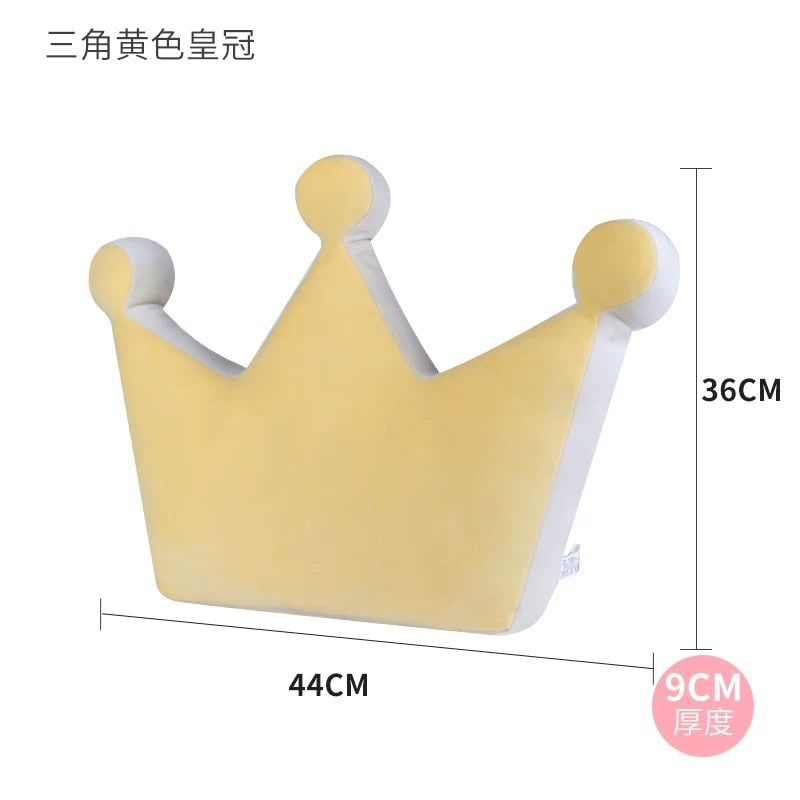 Instagram-Famous Candy-Colored Rainbow, Lucky Cloud, Star, and Moon Plush Throw Pillow for Sofa and Home Decoration with a Colorful Crown - Memorable Cushion
