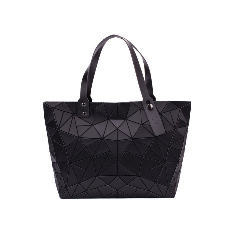 DIOMO Fashionable PU Leather Geometric Design Tote Handbag for Women