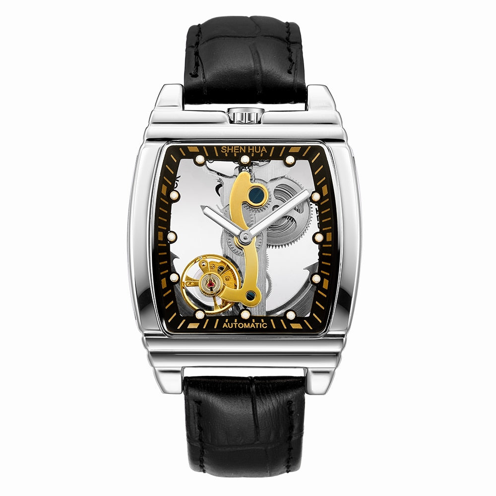 Gorben Luxury Men's Transparent Automatic Self - Winding Mechanical Wristwatch