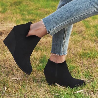 Stylish Side - Zip High Heel Ankle Boots for Fashionable Wear