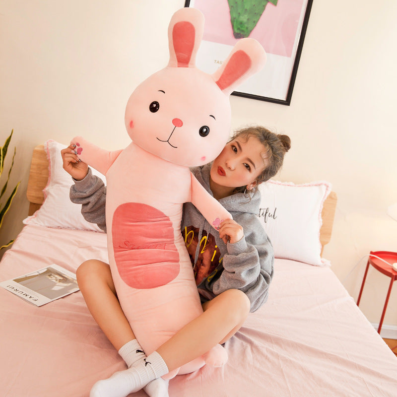 Soft Long Cylindrical Plush Toy Pillow in Multiple Animal Designs